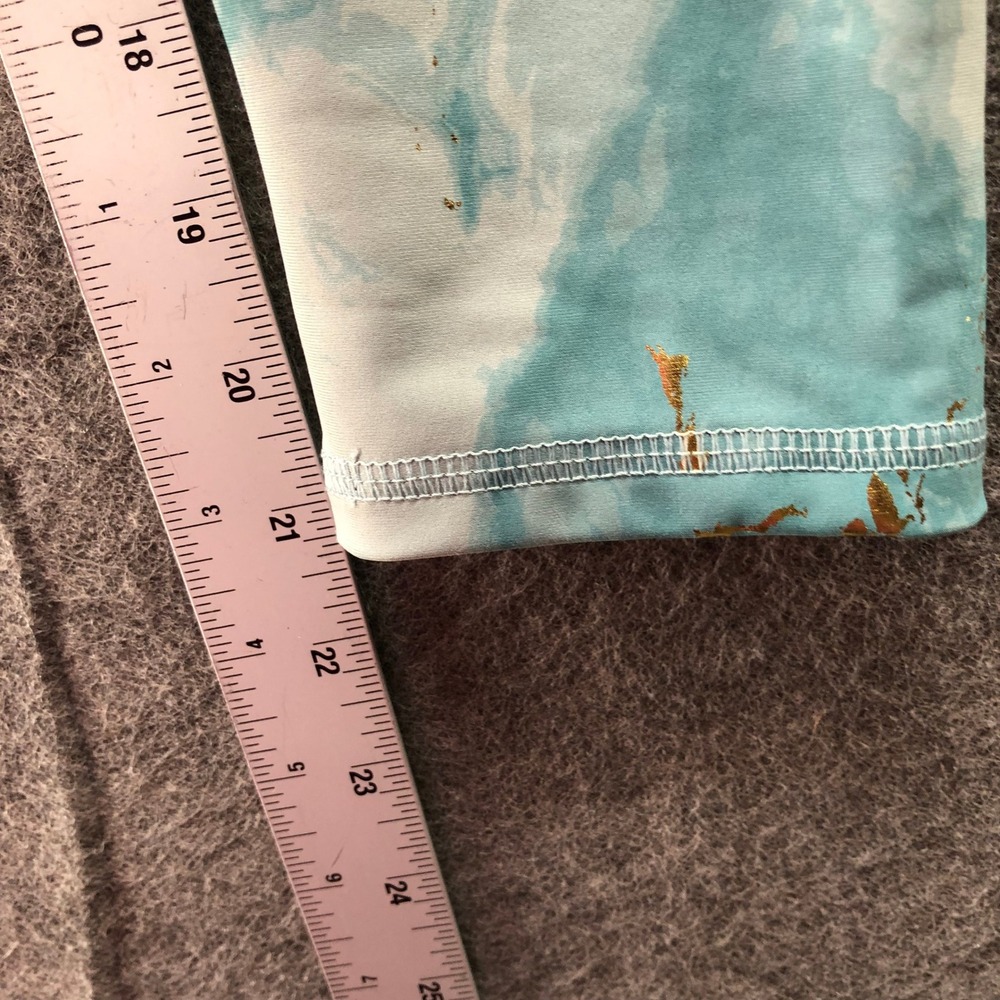 NWT Old Navy PowerSoft 7/8 Leggings Girls 8 (M) Blue Marble High Rise Active - Picture 9 of 10